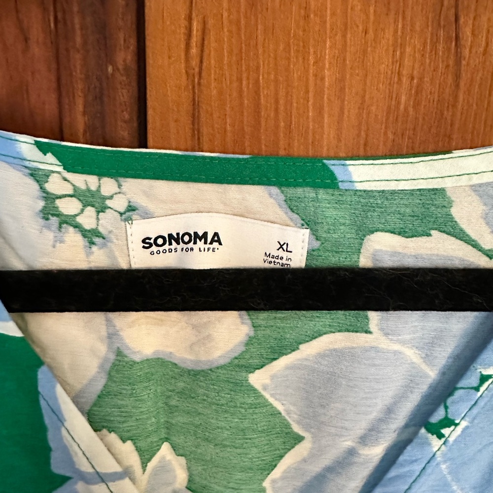 Sonoma Green and Blue Floral Maxi Dress - Picture 4 of 6